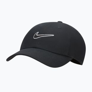 Cappellino con visiera Nike Club Unstructured Swoosh black/black