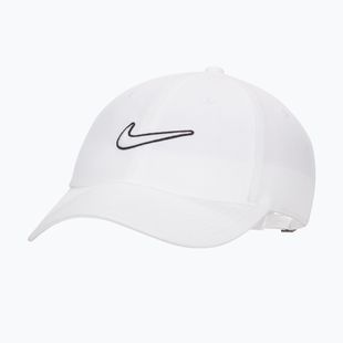 Cappellino con visiera Nike Club Unstructured Swoosh white/white