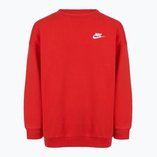 Felpa Nike Sportswear Club Fleece da bambino rosso universitario/bianco