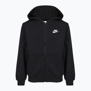 Felpa bambini Nike Club Fleece black/white