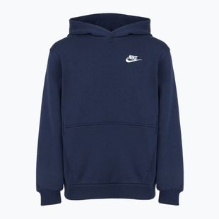 Felpa da bambino Nike Sportswear Club Fleece mezzanotte marina/bianco