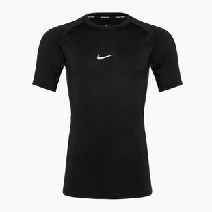 Maglietta da allenamento da uomo Nike Pro Dri-Fit Tight SS Fitness nero/bianco