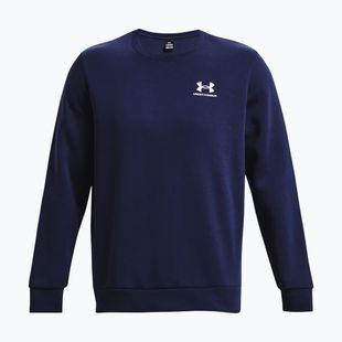 Felpa da uomo Under Armour Essential Fleece Crew midnight navy/white