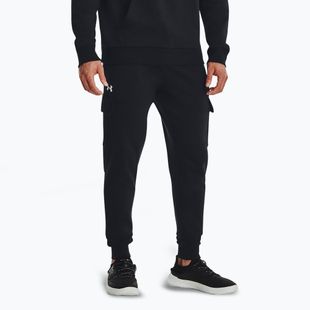Pantaloni Under Armour Rival Fleece Cargo Jogger da uomo nero / bianco