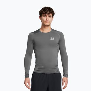 Under Armour Heat Gear Armour Comp Uomo manica lunga da allenamento in bianco e nero