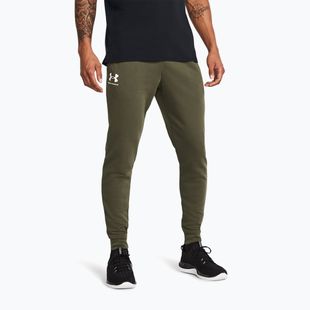 Pantaloni da uomo Under Armour Rival Terry Jogger marine da green/onyx white