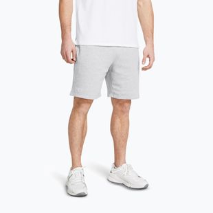 Pantaloncini da allenamento Under Armour Rival Fleece mod grigio chiaro/bianco da uomo