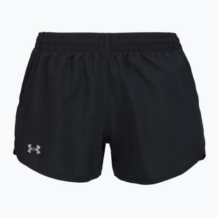 Pantaloncini da corsa Under Armour Fly By 3" donna nero/nero/riflettente