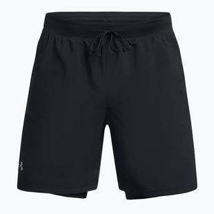 Pantaloncini da corsa Under Armour Launch 7" 2IN1 uomo nero / nero / riflettente