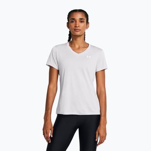 Maglietta da allenamento donna Under Armour Tech V-Twist halo gray/white