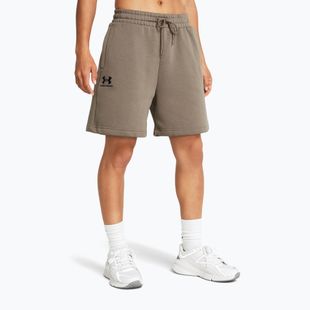 Pantaloncini Under Armour donna Essl Flc Relax BF taupe dusk/nero