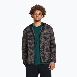 Giacca uomo Under Armour Project Rock Iso Tide Hybrid brown