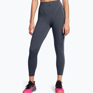Leggings da allenamento Under Armour Project Rock LG Grind Ankle Leg downpour grigio/nero da donna