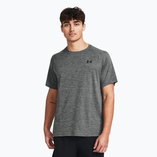 Maglietta da allenamento Under Armour Tech Textured castlerock/nero per uomo