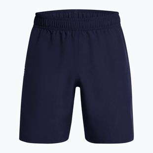 Pantaloncini da allenamento uomo Under Armour Tech Woven Wordmark midnight navy/white