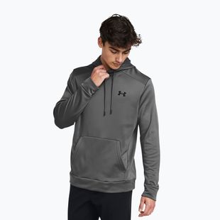 Felpa uomo Under Armour Armour Fleece Hoodie castlerock/black