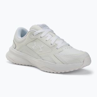 Under Armour Edge Leather scarpe da ginnastica bianche/bianche/grigie da uomo