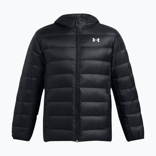 Giacca Under Armour Legend Down da uomo con cappuccio nero/nero/bianco