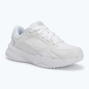 Under Armour Edge Leather bianco/bianco/bianco scarpe da ginnastica da donna