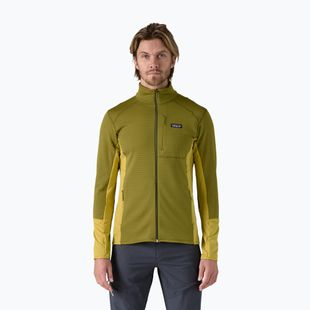 Felpa in pile Patagonia R1 Hybrid da uomo, colore verde graze