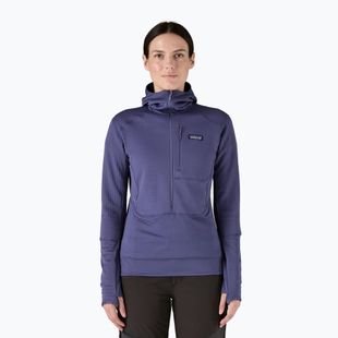 Giacca softshell da donna Patagonia R1 Hybrid Pullover Hoody solstice purple