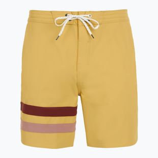 Pantaloncini da bagno Hurley Phantom Block Party Renegade 18" dusty cheaddar da uomo