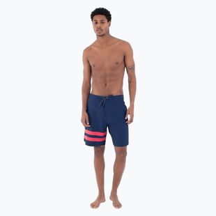 Pantaloncini da bagno Hurley Phantom Block Party 18" da uomo in blu paglierino