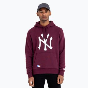 Felpa con cappuccio New Era NOS MLB Reguler New York Yankees Uomo viola scuro