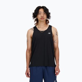 Canotta New Balance Sport Essentials Singlet nera da uomo per la corsa