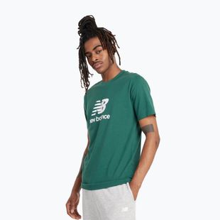 T-shirt New Balance Stacked Logo night watch verde Uomo