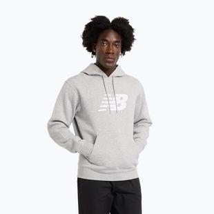 Felpa con cappuccio New Balance Core Brushed da uomo, grigio atletico
