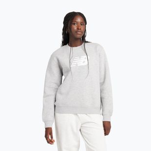 Felpa donna New Balance Sport Fleece Logo Crew grigio atletico