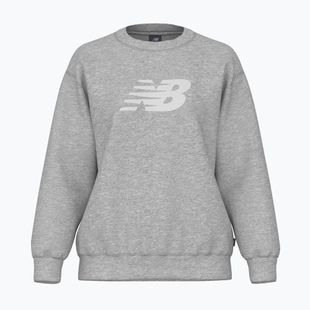 Felpa donna New Balance Sport Fleece Logo Crew grigio atletico