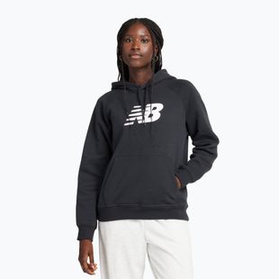 Felpa con cappuccio in pile New Balance donna, nero