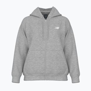 Felpa donna New Balance Fleece Logo Full Zip grigio sportivo