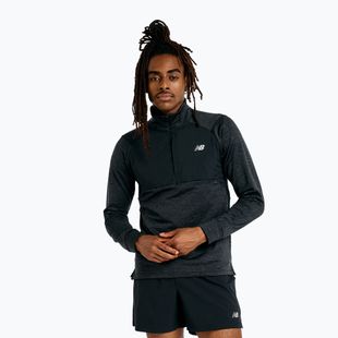 Uomo New Balance Athletics Heat Grid 1/2 Zip running a maniche lunghe nero