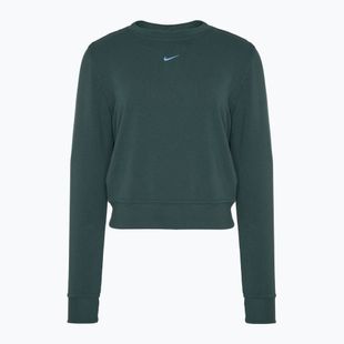 Felpa Nike Dri-FIT One Crew Neck French Terry donna verde vintage/nero