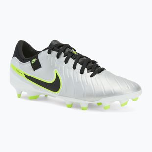 Scarpe da calcio uomo Nike Tiempo Legend 10 Academy FG/MG argento metallico/volt/nero