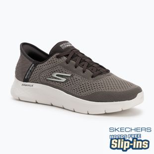 SKECHERS Uomo Slip-ins Go Walk Flex New World scarpe marroni