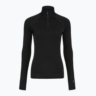 Felpa termica da donna Smartwool Classic Thermal Merino Base Layer 1/4 Zip Boxed nera