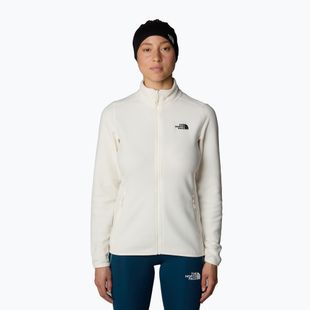 Felpa The North Face 100 Glacier FZ donna, bianco dune/npf