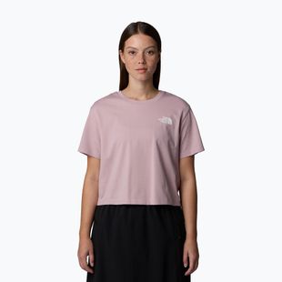 Maglietta da donna The North Face Simple Dome Cropped Slim Tee rosa metallizzato