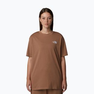 Maglietta The North Face Essential Oversize Tee latte da donna