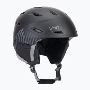 Casco da sci Smith Mission nero opaco a strisce