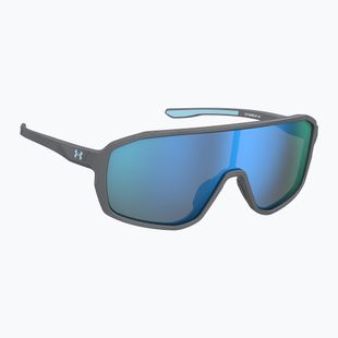 Occhiali da sole per bambini Under Armour Gameday Jr S3 grigio metallizzato/blu multistrato