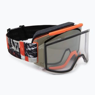 Maschera da sci  Smith Squad cinder chop up/chrp sun black gold mirror/clear