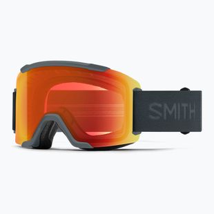 Maschera da sci Smith Squad S2 slate/chromapop everyday red mirror