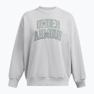Under Armour felpa donna Icon Heavyweight Terry Oversized Crew mod grigio/verde bosco