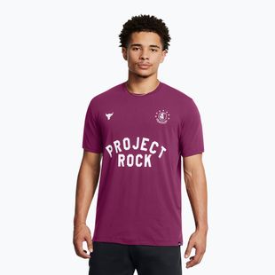 Maglia training da uomo Under Armour Project Rock Badge Of Honor purple