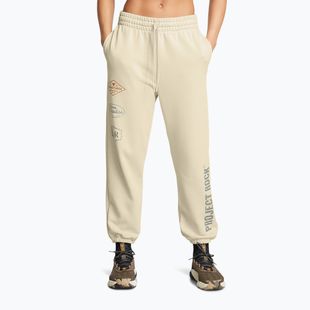 Pantaloni da allenamento Under Armour Project Rock HWT Pnt silt / clay green da donna